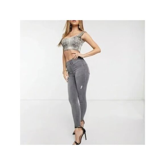 SPANX Vintage Distressed Ankle Skinny Pull On Stretch Jeans Womens Small 20213R - Picture 1 of 5